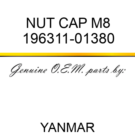 NUT, CAP M8 196311-01380