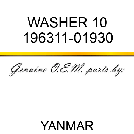 WASHER, 10 196311-01930