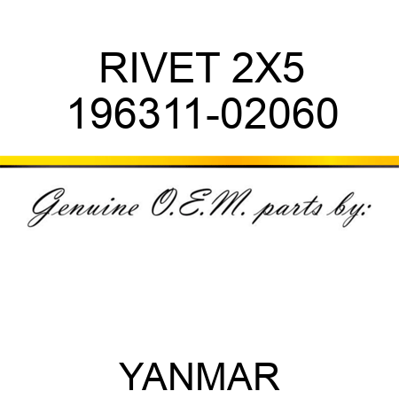 RIVET, 2X5 196311-02060