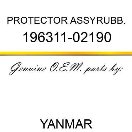 PROTECTOR ASSY,RUBB. 196311-02190