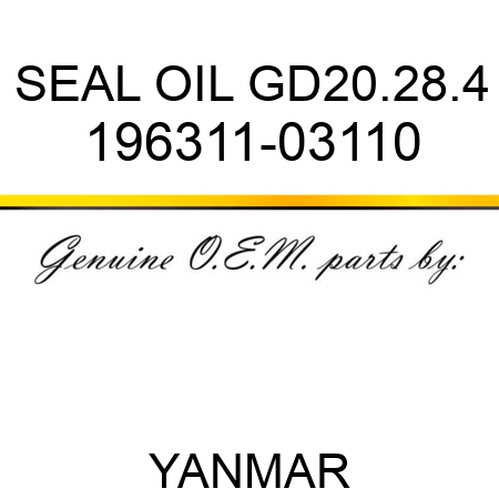 SEAL, OIL GD20.28.4 196311-03110