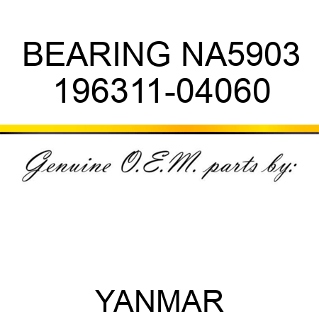 BEARING, NA5903 196311-04060