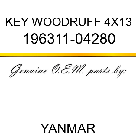 KEY, WOODRUFF 4X13 196311-04280