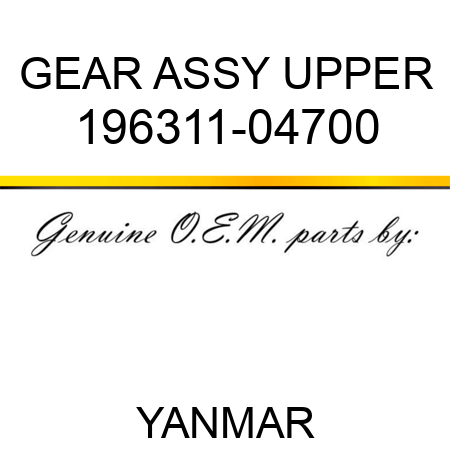 GEAR ASSY, UPPER 196311-04700