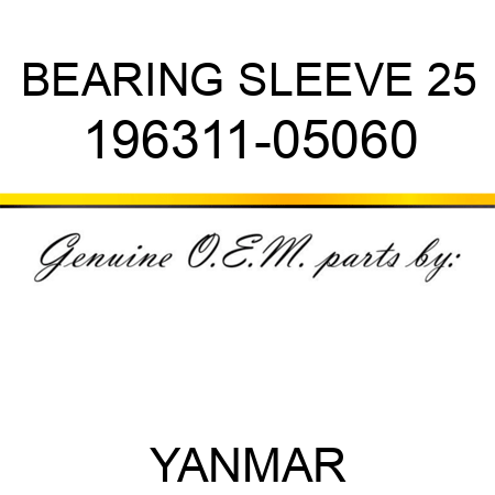BEARING, SLEEVE 25 196311-05060