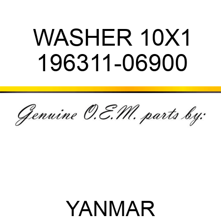 WASHER, 10X1 196311-06900
