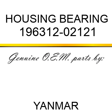 HOUSING, BEARING 196312-02121