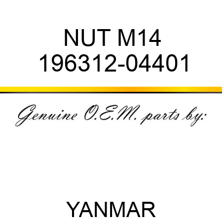 NUT, M14 196312-04401
