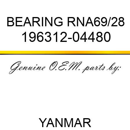 BEARING, RNA69/28 196312-04480