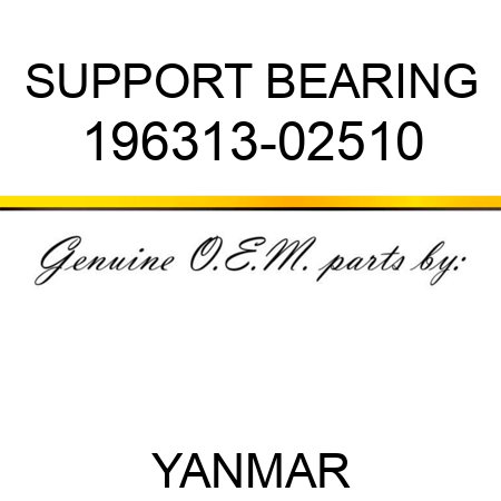 SUPPORT, BEARING 196313-02510