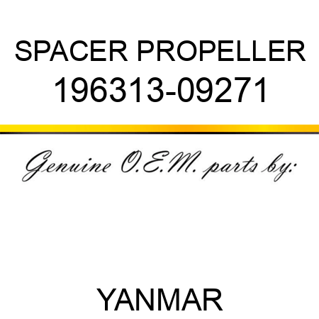 SPACER, PROPELLER 196313-09271