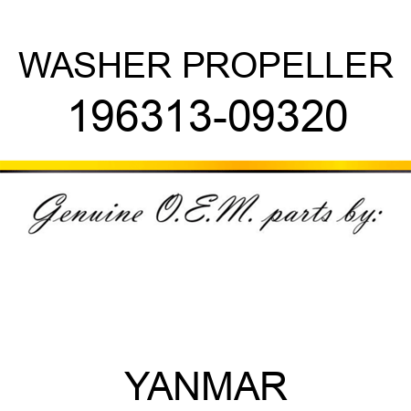 WASHER, PROPELLER 196313-09320
