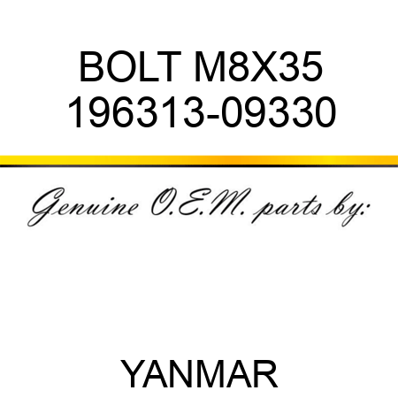 BOLT, M8X35 196313-09330