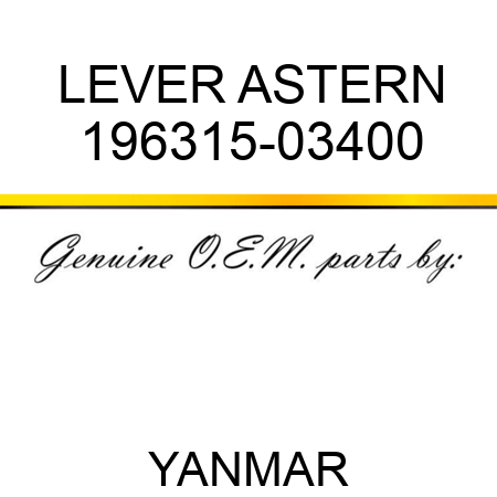 LEVER, ASTERN 196315-03400