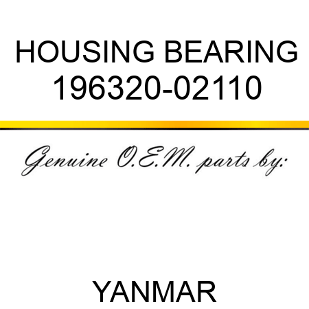 HOUSING, BEARING 196320-02110