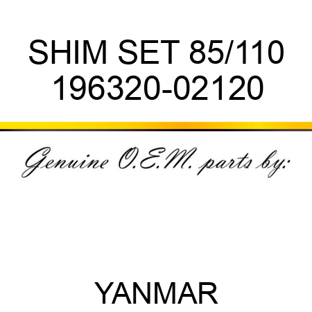 SHIM SET, 85/110 196320-02120