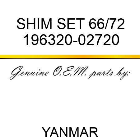 SHIM SET, 66/72 196320-02720