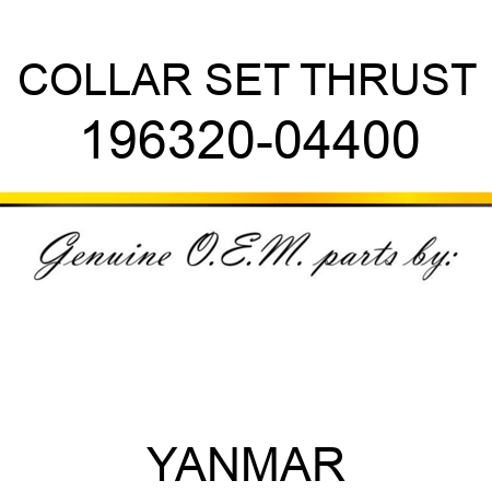 COLLAR SET, THRUST 196320-04400