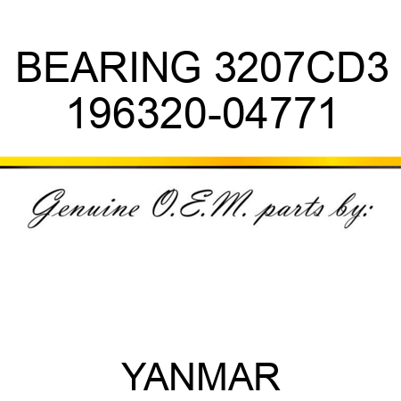 BEARING, 3207CD3 196320-04771
