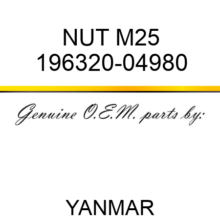 NUT, M25 196320-04980