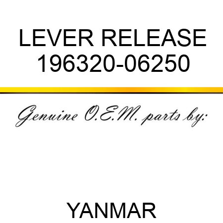 LEVER, RELEASE 196320-06250
