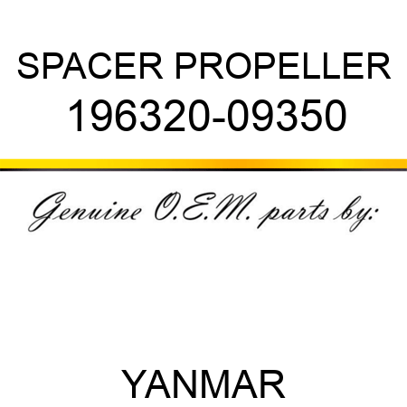 SPACER, PROPELLER 196320-09350