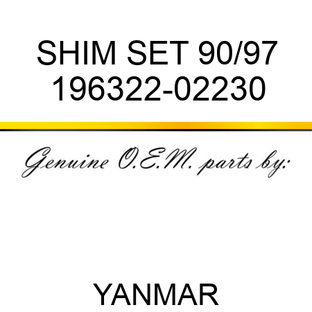 SHIM SET, 90/97 196322-02230