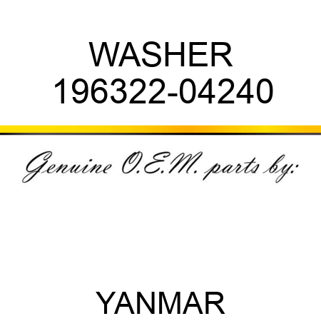 WASHER 196322-04240