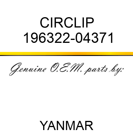 CIRCLIP 196322-04371