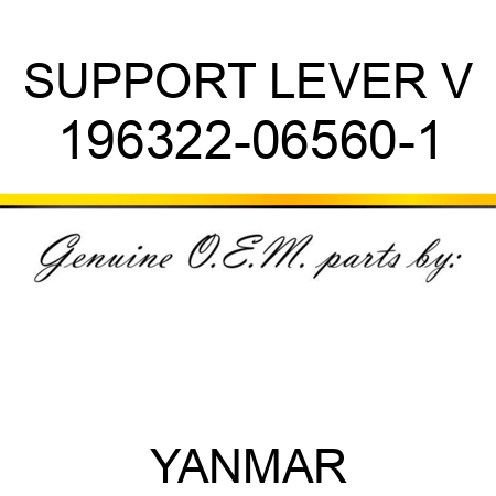 SUPPORT, LEVER V 196322-06560-1