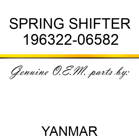 SPRING, SHIFTER 196322-06582