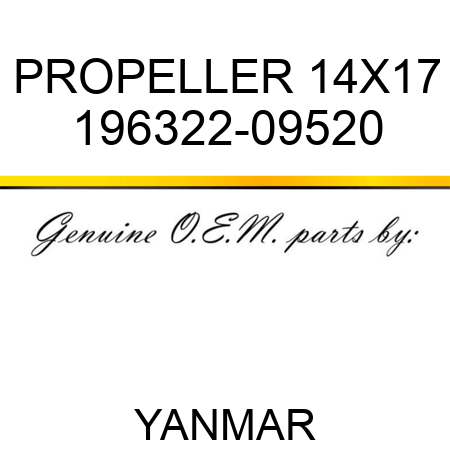 PROPELLER, 14X17 196322-09520