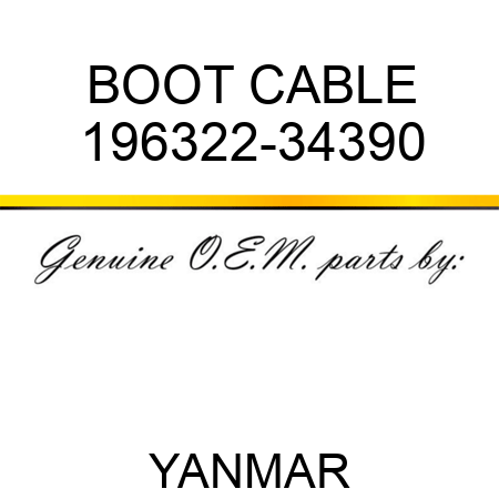 BOOT, CABLE 196322-34390