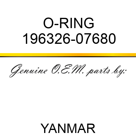 O-RING 196326-07680