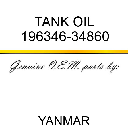 TANK, OIL 196346-34860