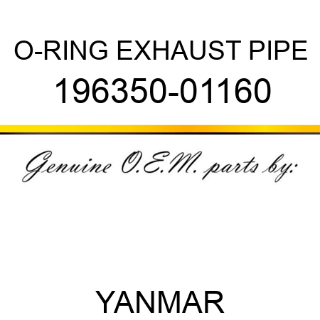 O-RING, EXHAUST PIPE 196350-01160