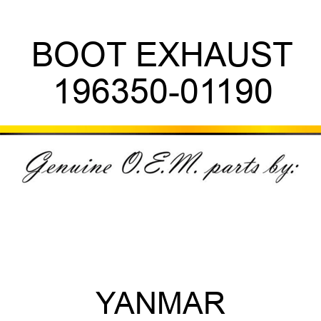 BOOT, EXHAUST 196350-01190
