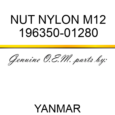 NUT, NYLON M12 196350-01280