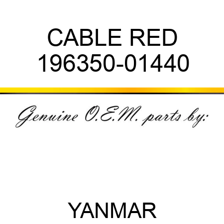 CABLE, RED 196350-01440