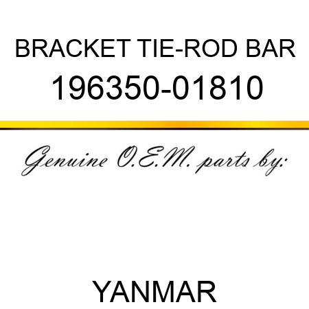 BRACKET, TIE-ROD BAR 196350-01810