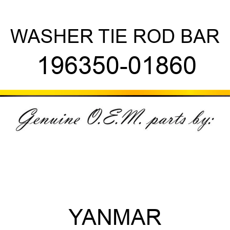 WASHER, TIE ROD BAR 196350-01860
