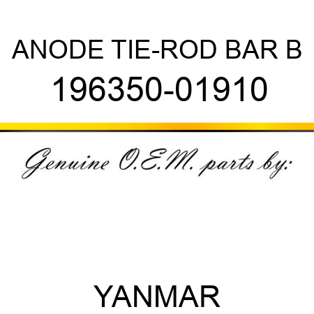 ANODE, TIE-ROD BAR B 196350-01910