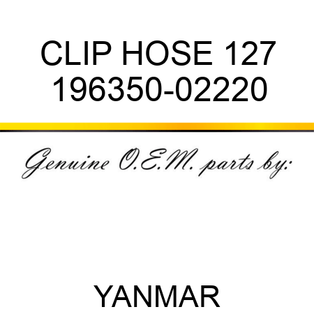 CLIP, HOSE 127 196350-02220