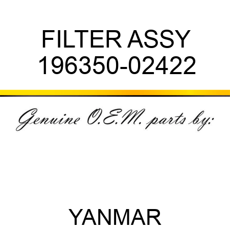 FILTER ASSY 196350-02422