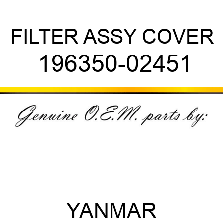 FILTER ASSY, COVER 196350-02451