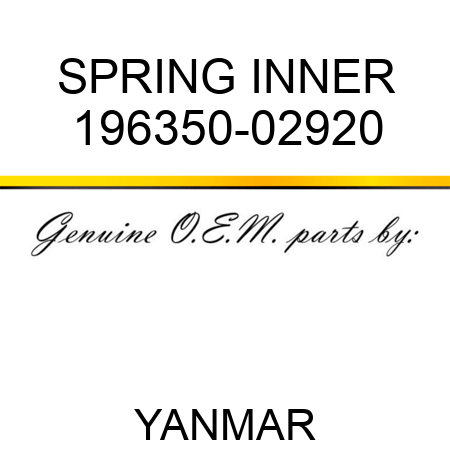 SPRING, INNER 196350-02920
