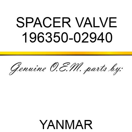 SPACER, VALVE 196350-02940