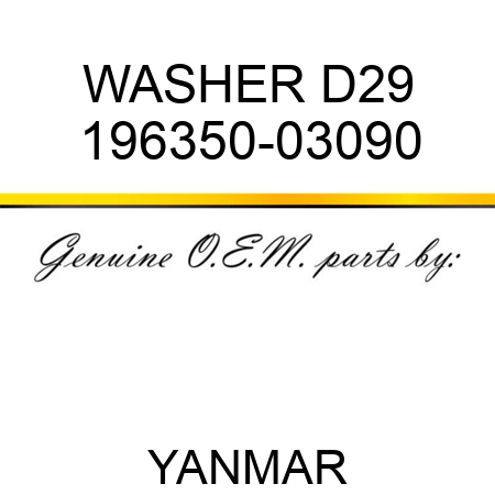 WASHER, D29 196350-03090