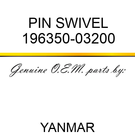 PIN, SWIVEL 196350-03200