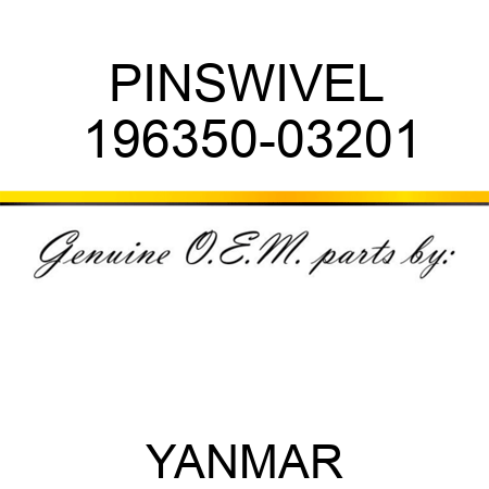 PIN,SWIVEL 196350-03201